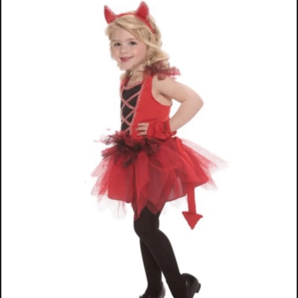 NWT Cute Devil Diva Halloween Costume Dress up Toddler 3T-4T